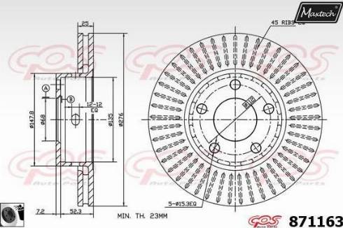 Maxtech 871163.0060 - Kočioni disk www.molydon.hr