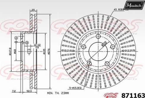 Maxtech 871163.0000 - Kočioni disk www.molydon.hr