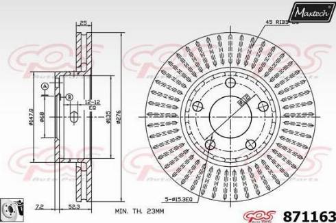 Maxtech 871163.0080 - Kočioni disk www.molydon.hr