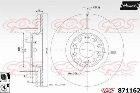 Maxtech 871162.6060 - Kočioni disk www.molydon.hr