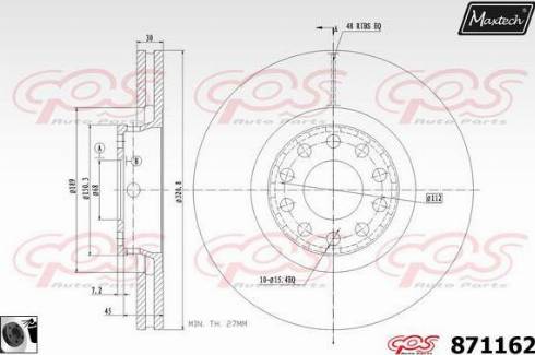 Maxtech 871162.0060 - Kočioni disk www.molydon.hr