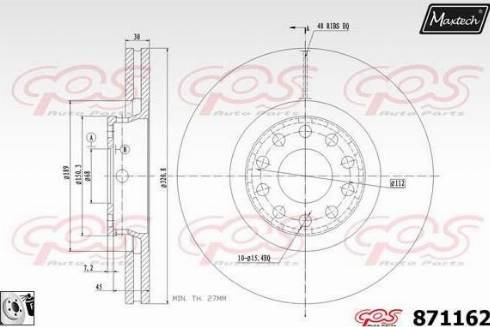 Maxtech 871162.0080 - Kočioni disk www.molydon.hr