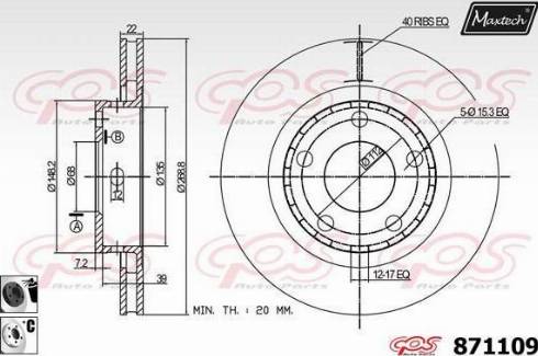 Maxtech 871109.6060 - Kočioni disk www.molydon.hr