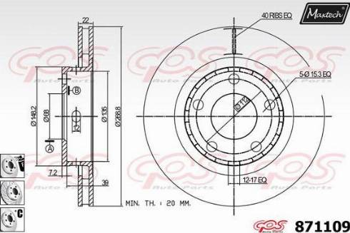 Maxtech 871109.6880 - Kočioni disk www.molydon.hr