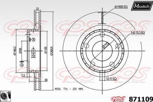 Maxtech 871109.0060 - Kočioni disk www.molydon.hr