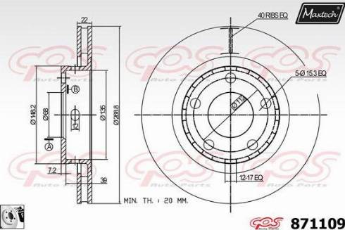 Maxtech 871109.0080 - Kočioni disk www.molydon.hr