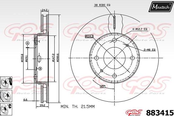 Maxtech 871109 - Kočioni disk www.molydon.hr