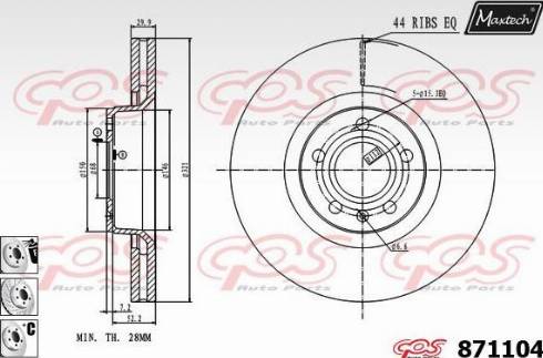 Maxtech 871104.6980 - Kočioni disk www.molydon.hr