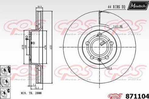 Maxtech 871104.6880 - Kočioni disk www.molydon.hr