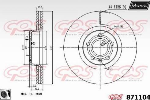 Maxtech 871104.0060 - Kočioni disk www.molydon.hr