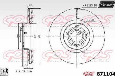 Maxtech 871104.0080 - Kočioni disk www.molydon.hr