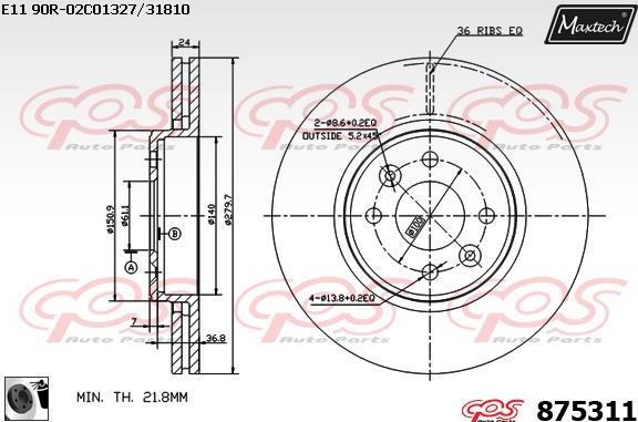 Maxtech 871104 - Kočioni disk www.molydon.hr