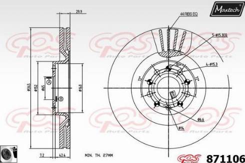 Maxtech 871106.0060 - Kočioni disk www.molydon.hr