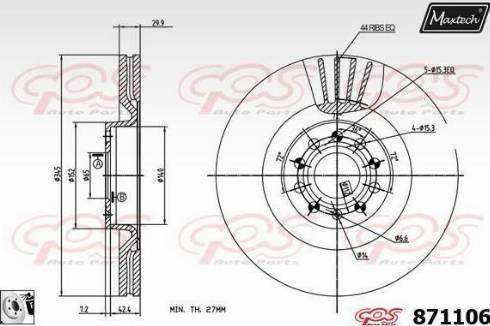 Maxtech 871106.0080 - Kočioni disk www.molydon.hr