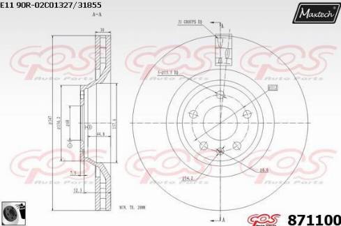 Maxtech 871100.0060 - Kočioni disk www.molydon.hr