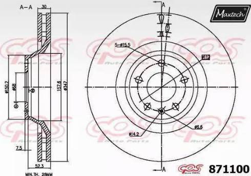 Maxtech 871100.0000 - Kočioni disk www.molydon.hr