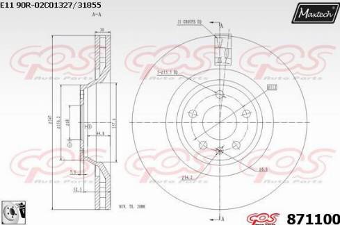 Maxtech 871100.0080 - Kočioni disk www.molydon.hr