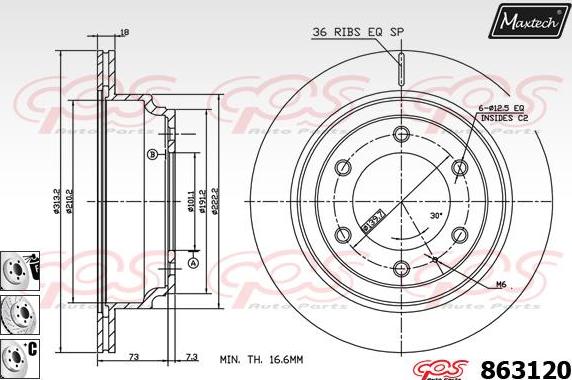 Maxtech 871100 - Kočioni disk www.molydon.hr