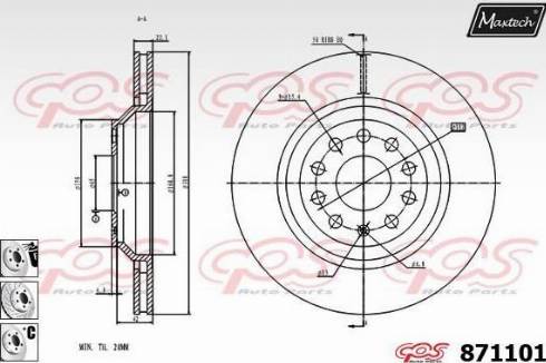 Maxtech 871101.6880 - Kočioni disk www.molydon.hr