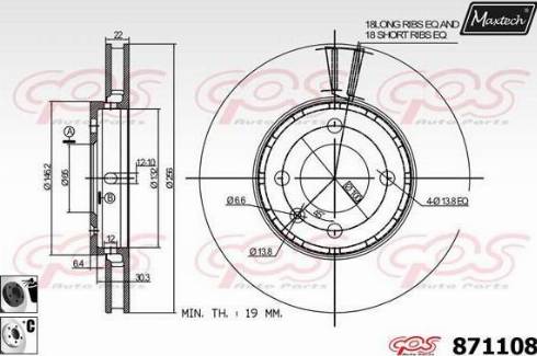 Maxtech 871108.6060 - Kočioni disk www.molydon.hr