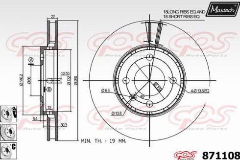 Maxtech 871108.6880 - Kočioni disk www.molydon.hr