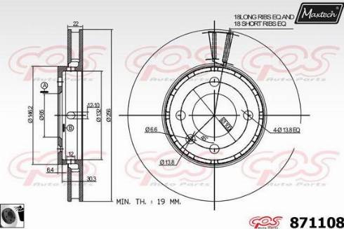 Maxtech 871108.0060 - Kočioni disk www.molydon.hr