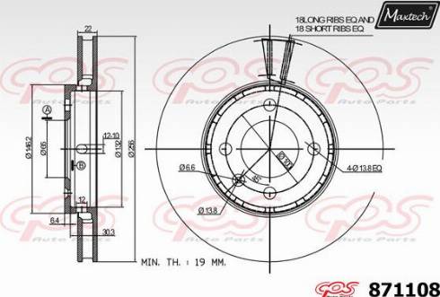 Maxtech 871108.0000 - Kočioni disk www.molydon.hr