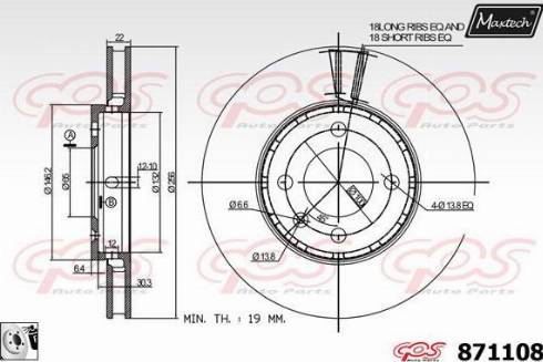 Maxtech 871108.0080 - Kočioni disk www.molydon.hr