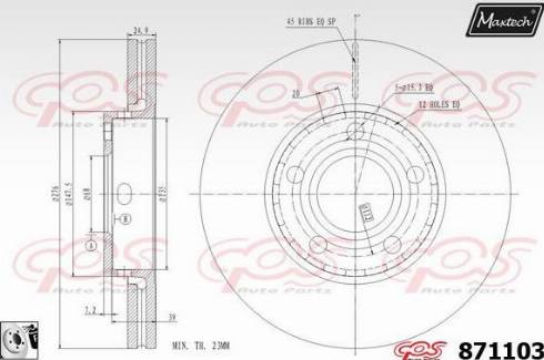 Maxtech 871103.0080 - Kočioni disk www.molydon.hr