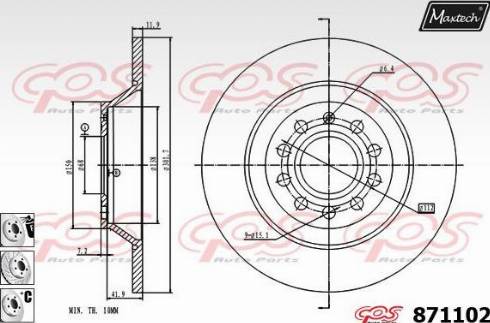 Maxtech 871102.6980 - Kočioni disk www.molydon.hr