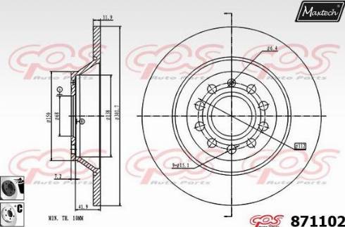 Maxtech 871102.6060 - Kočioni disk www.molydon.hr