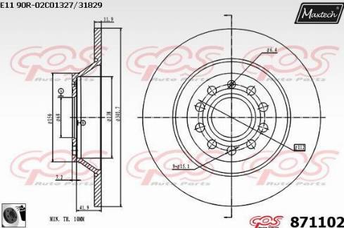 Maxtech 871102.0060 - Kočioni disk www.molydon.hr