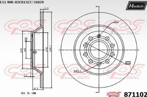 Maxtech 871102.0000 - Kočioni disk www.molydon.hr