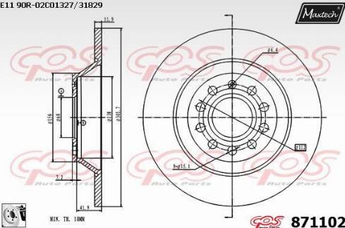 Maxtech 871102.0080 - Kočioni disk www.molydon.hr