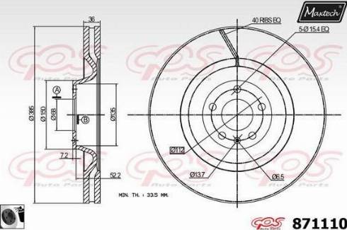 Maxtech 871110.0060 - Kočioni disk www.molydon.hr