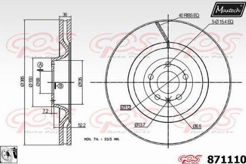 Maxtech 871110.0080 - Kočioni disk www.molydon.hr