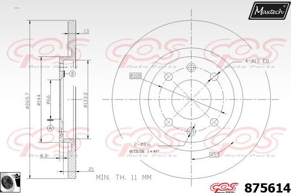 Maxtech 871110 - Kočioni disk www.molydon.hr