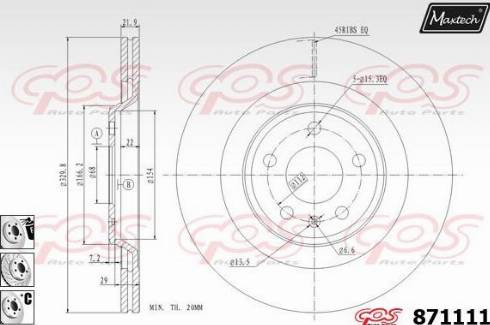 Maxtech 871111.6980 - Kočioni disk www.molydon.hr