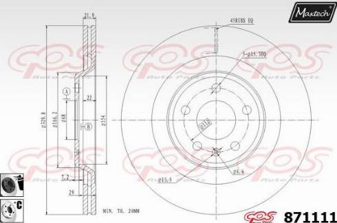 Maxtech 871111.6060 - Kočioni disk www.molydon.hr