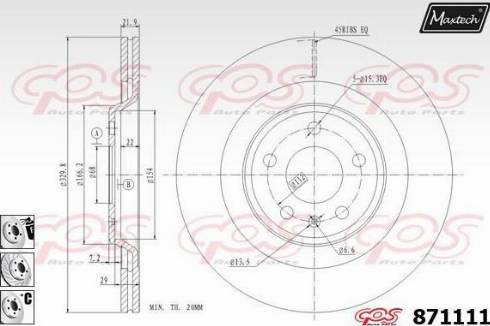 Maxtech 871111.6880 - Kočioni disk www.molydon.hr