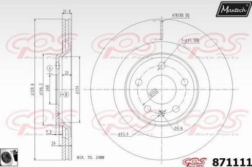 Maxtech 871111.0060 - Kočioni disk www.molydon.hr