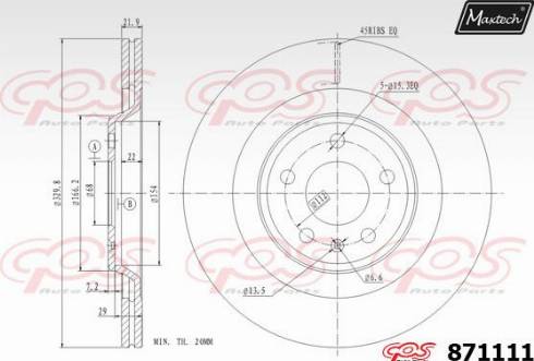 Maxtech 871111.0000 - Kočioni disk www.molydon.hr