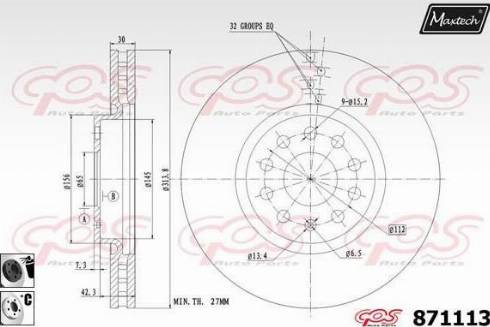 Maxtech 871113.6060 - Kočioni disk www.molydon.hr