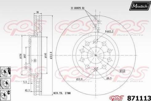 Maxtech 871113.6880 - Kočioni disk www.molydon.hr