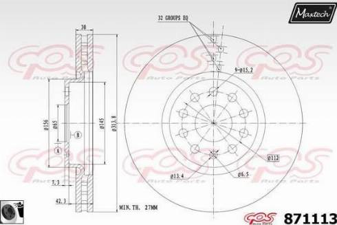 Maxtech 871113.0060 - Kočioni disk www.molydon.hr