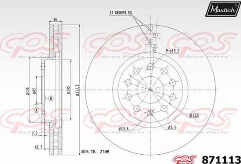 Maxtech 871113.0000 - Kočioni disk www.molydon.hr