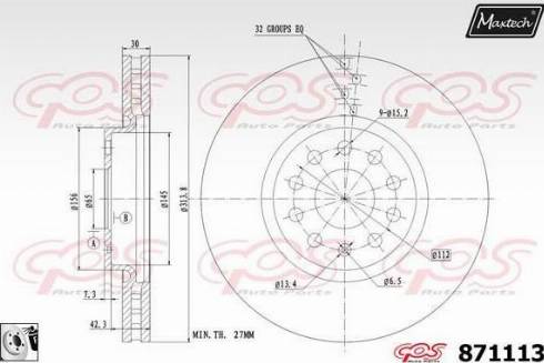 Maxtech 871113.0080 - Kočioni disk www.molydon.hr