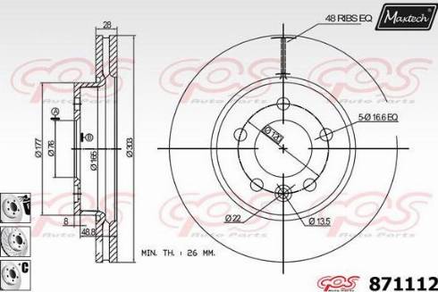 Maxtech 871112.6980 - Kočioni disk www.molydon.hr