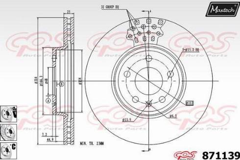 Maxtech 871139.6980 - Kočioni disk www.molydon.hr