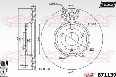 Maxtech 871139.6060 - Kočioni disk www.molydon.hr